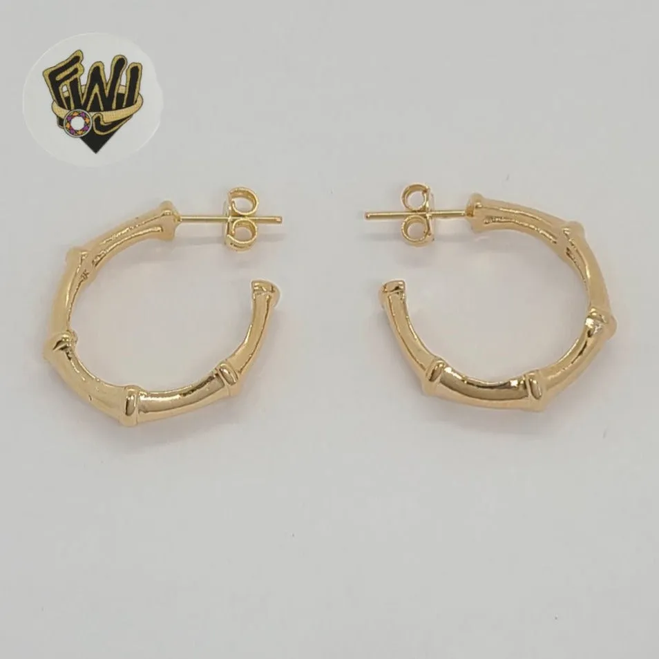 (1-2974-2) Gold Laminate - Bamboo Half Hoops - BGF