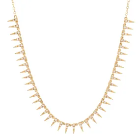 14K Gold Delicate Star Spike Necklace