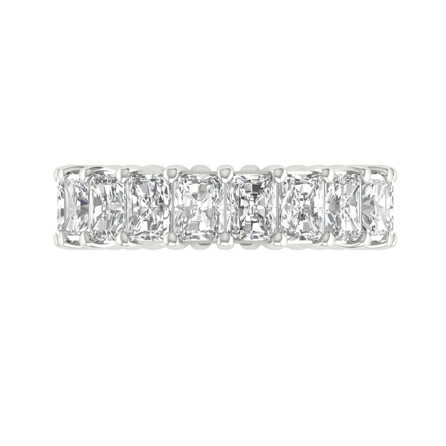 14K Gold Princess Cut Diamond Eternity Ring, Lab Grown