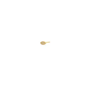 14k Itty Bitty Diamond Evil Eye Stud