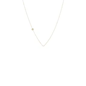 14k small floating diamond chain