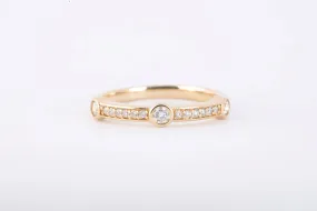 14k Yellow Gold 0.27tcw Diamond Ring Size 7 (2.63g.)