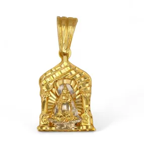 14K Yellow gold 2D Caridad del cobre solid charm-320170