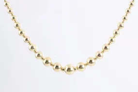 18" 14k Yellow Gold Graduated Bead Necklace (5.19g.)