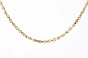 20" 14k Yellow Gold Rope Chain Necklace (23.84g.)