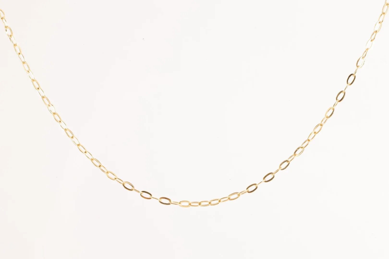 20" 18k Yellow Gold Cable Link Chain Necklace (1.68g.)