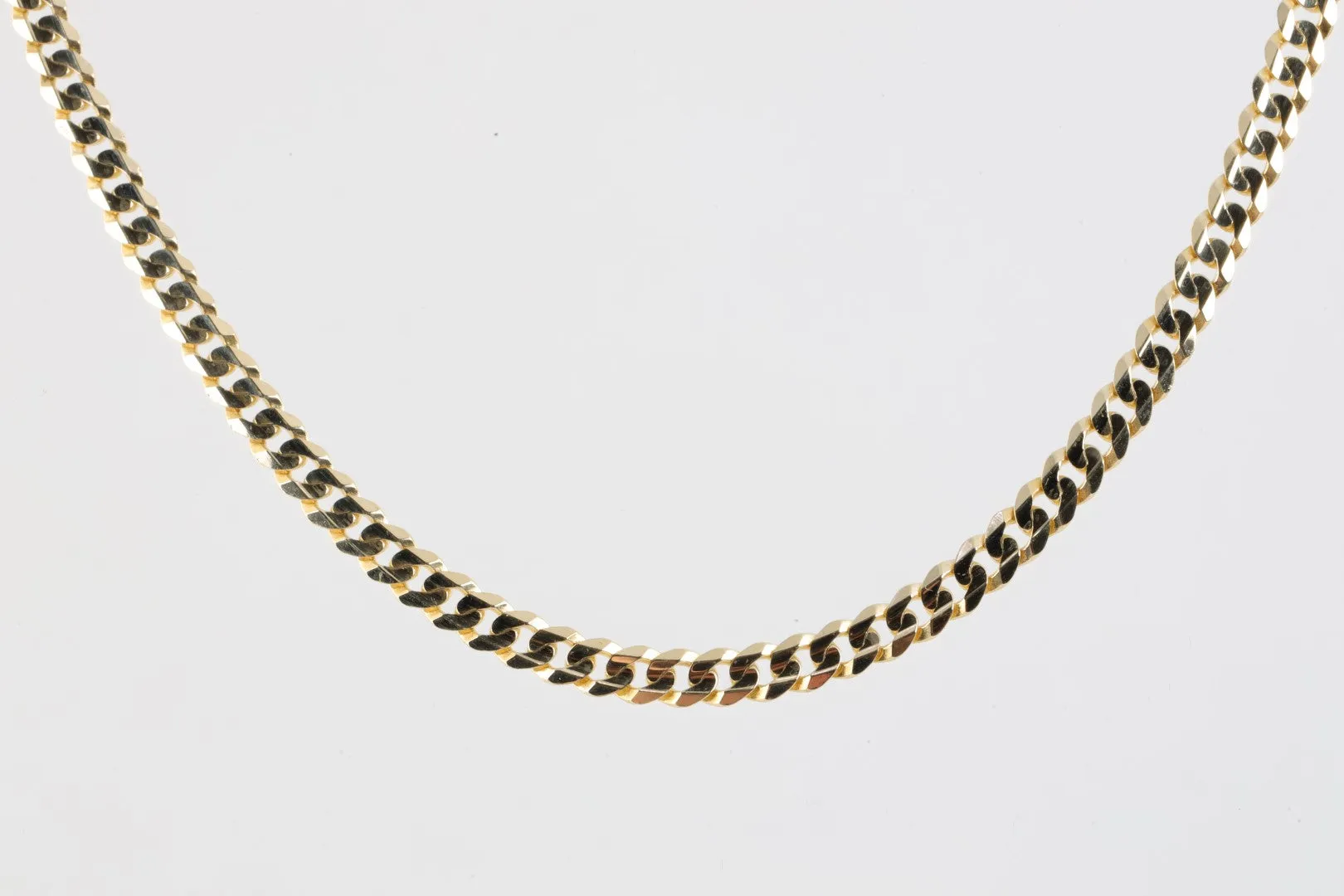 22.5" 14k Yellow Gold Flat Curb Chain Necklace (17.73g.)