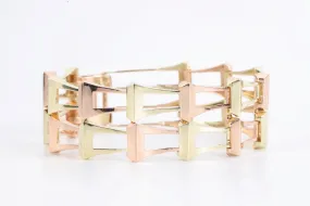 7" 14k Two-Tone Gold Wide Bracelet (38.55g.)