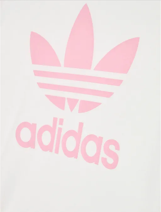 Adidas girls' t-shirt and shorts set HC9507 white-true pink