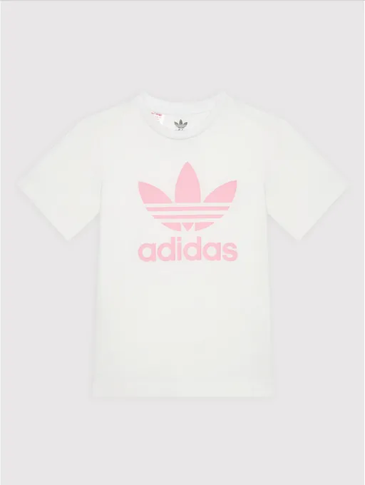 Adidas girls' t-shirt and shorts set HC9507 white-true pink