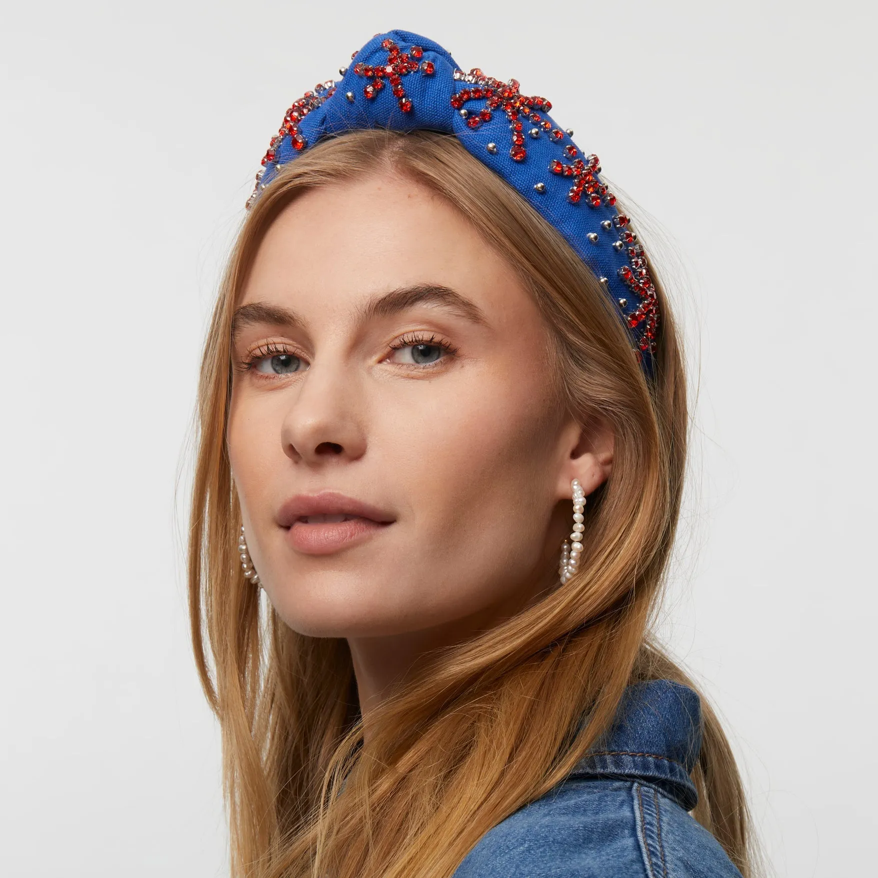 AMERICANA CRYSTAL FIREWORK KNOTTED HEADBAND