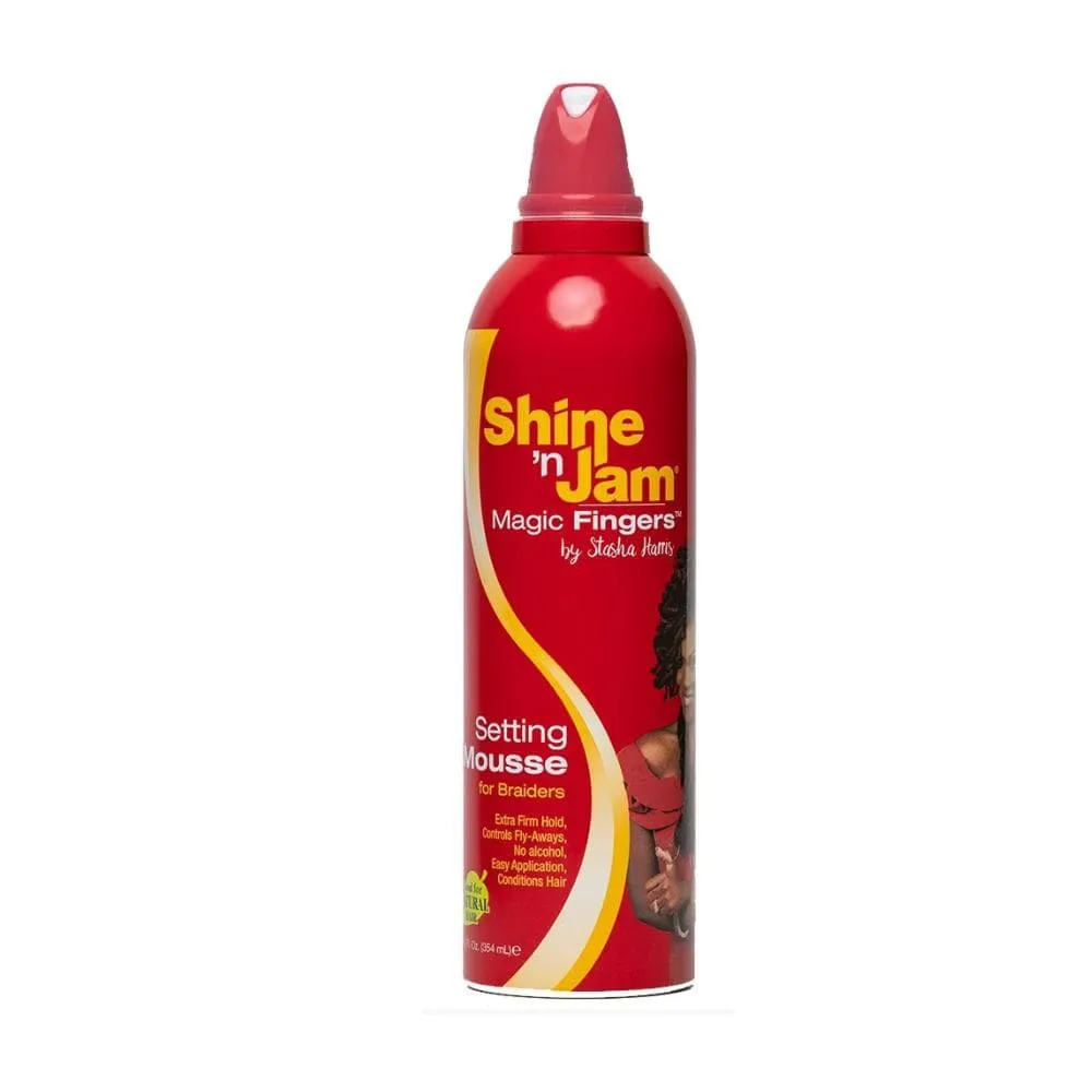 AMPRO | Shine'n Jam Magic Finger Setting Mousse for Braiders 12oz