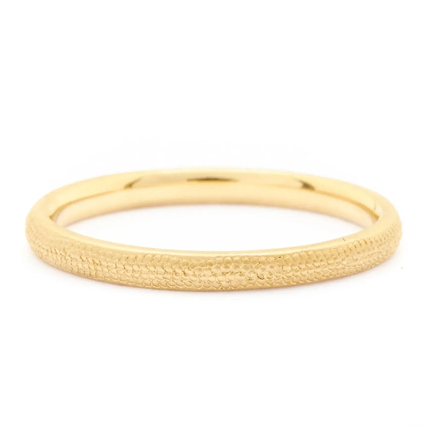 ANNE SPORTUN 18K YELLOW GOLD STARDUST TEXTURED BAND