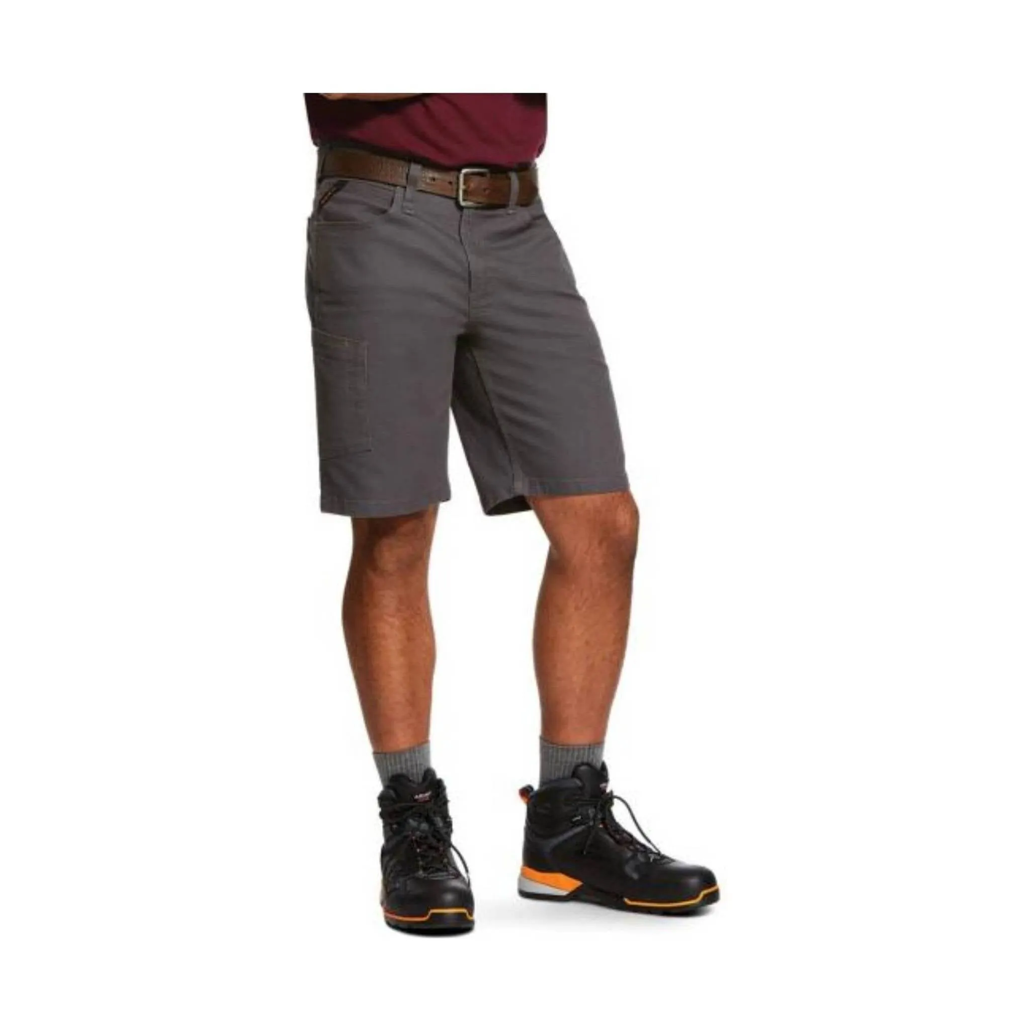 Ariat Men's Rebar Durastretch Made Tough Short 10 Inch - Grey