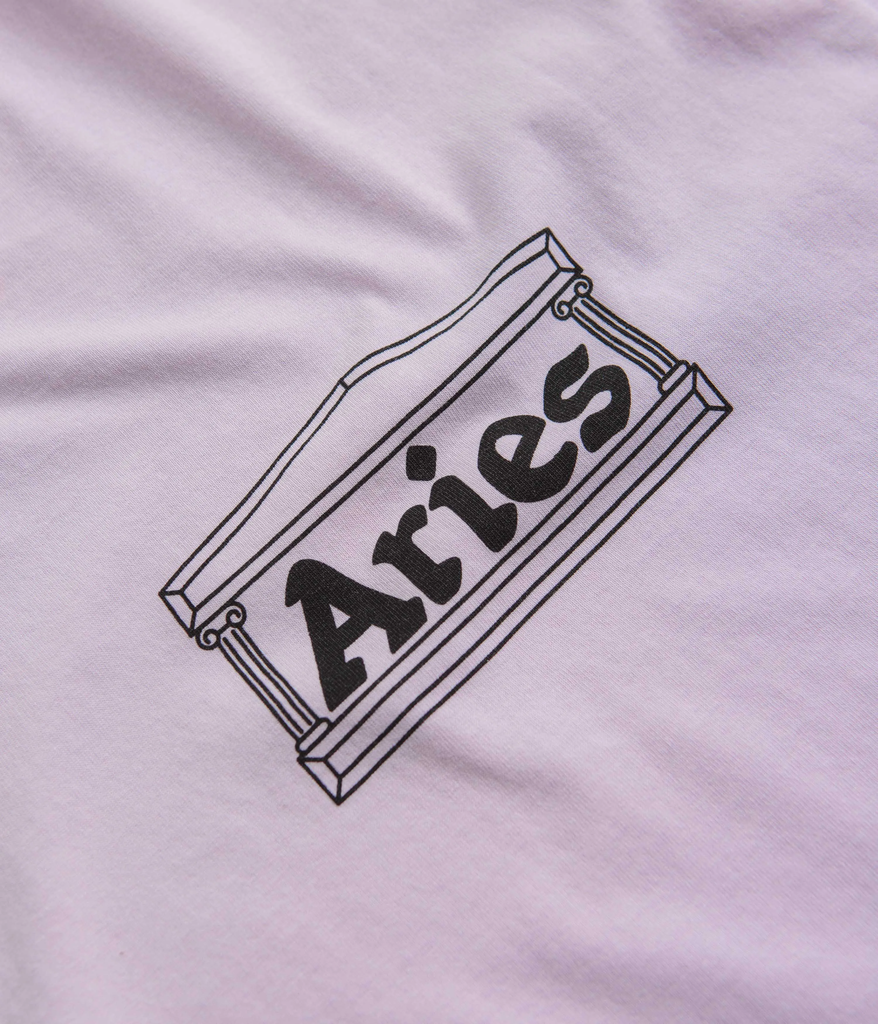 Aries Sunbleached Temple T-Shirt - Purple