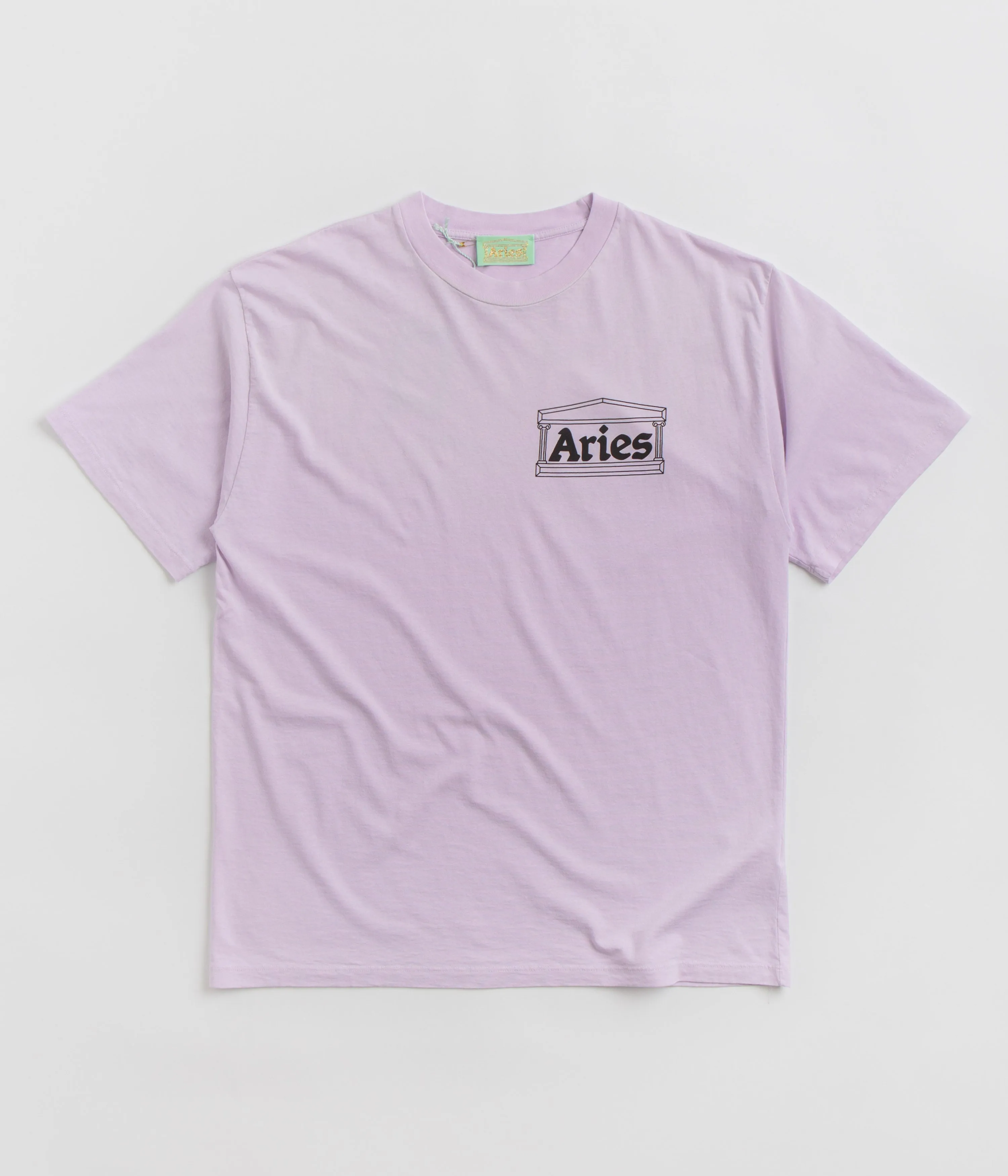 Aries Sunbleached Temple T-Shirt - Purple