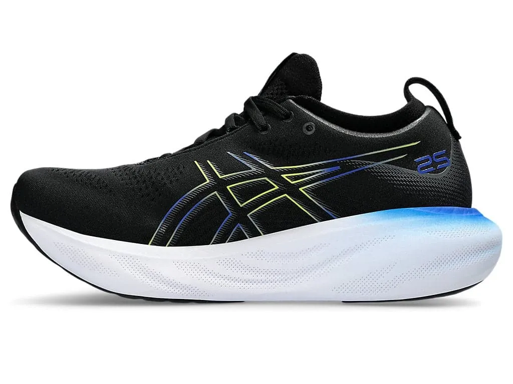 Asics Men's GEL-NIMBUS 25 WIDE - BLACK/GLOW YELLOW