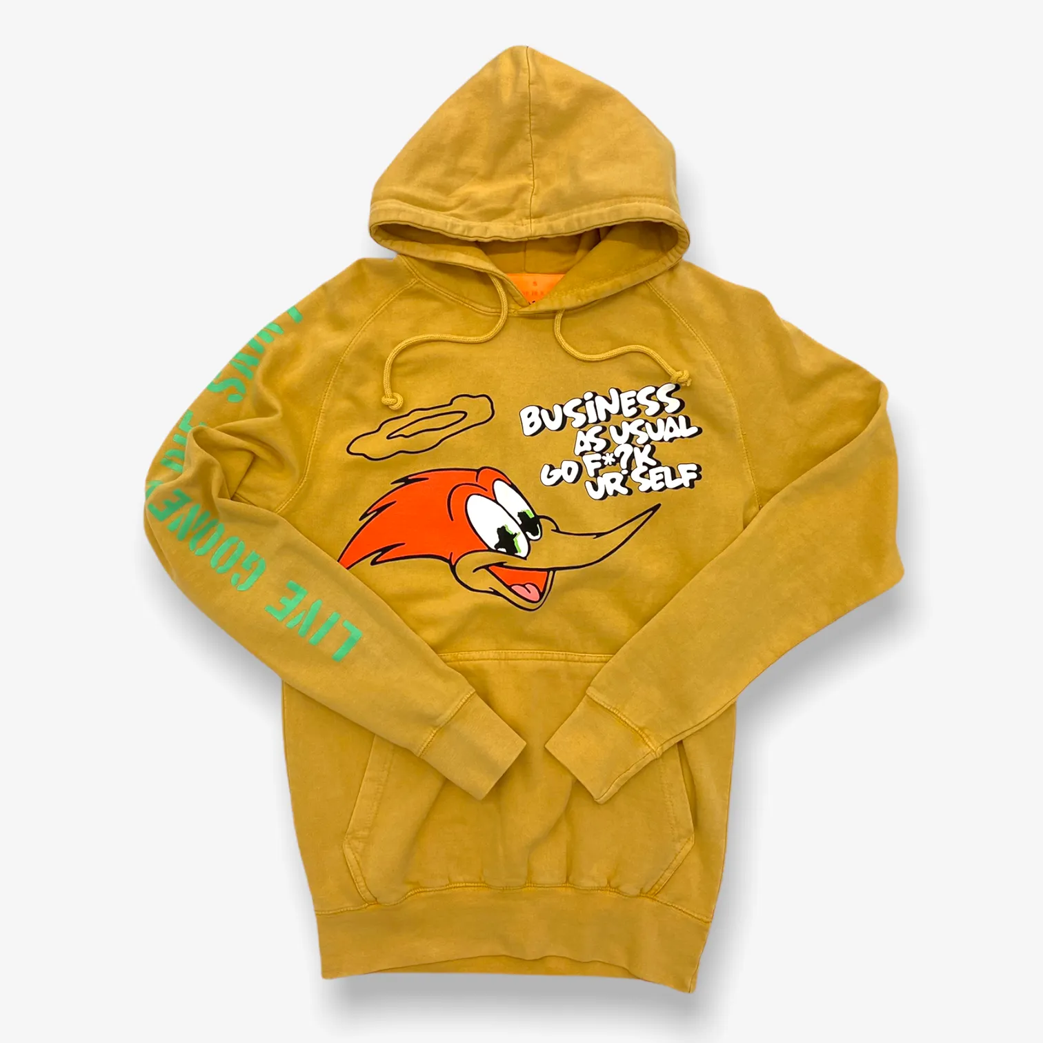 B Wood Business as Usual hoodie Yellow ochre