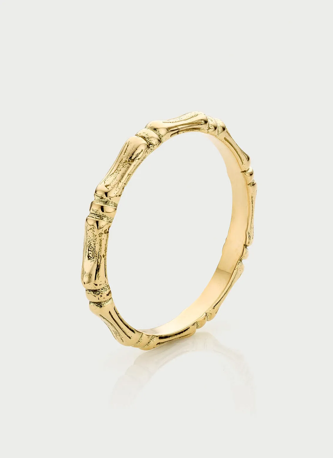 Bamboo ring 14k gold