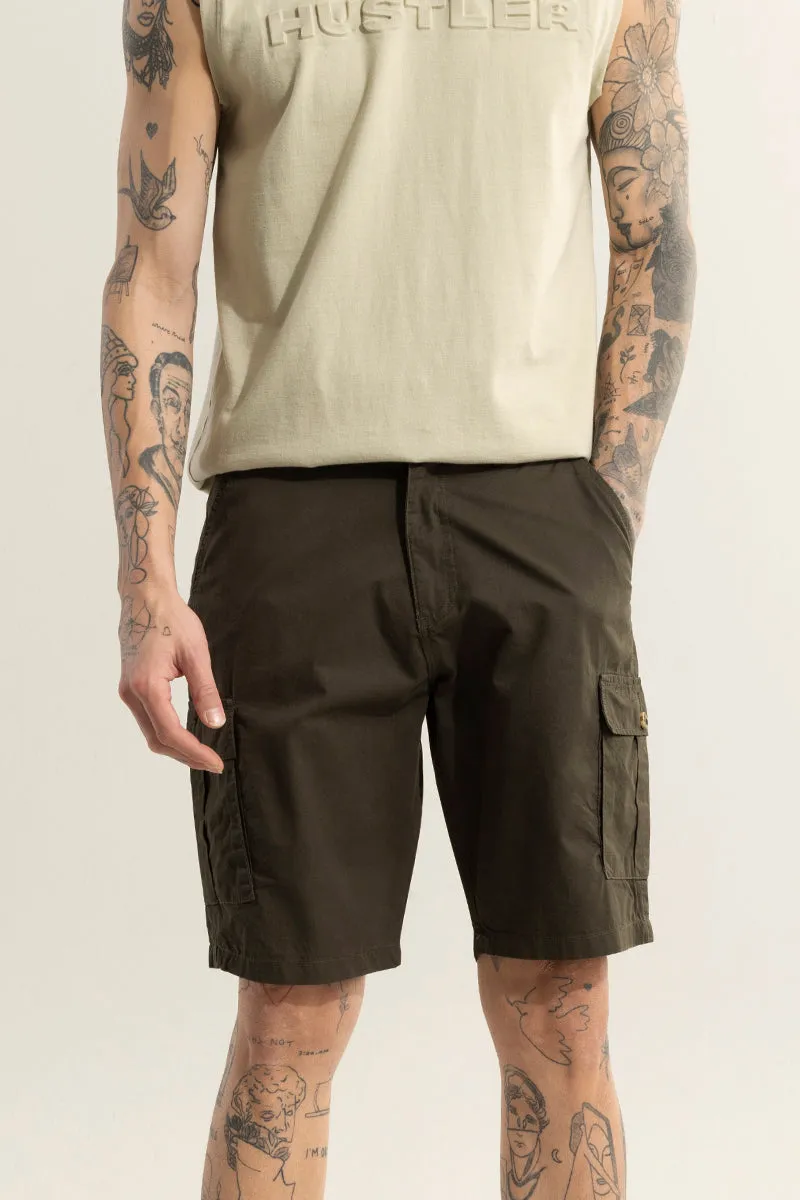 Basic Breeze Olive Green Shorts