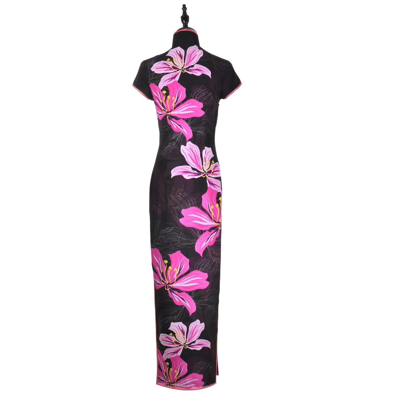 【BAUHINIA】Masterpiece Collection Haute Couture 100% Silk Crystal Cheongsam (Cap Sleeve/Tailored Fit)