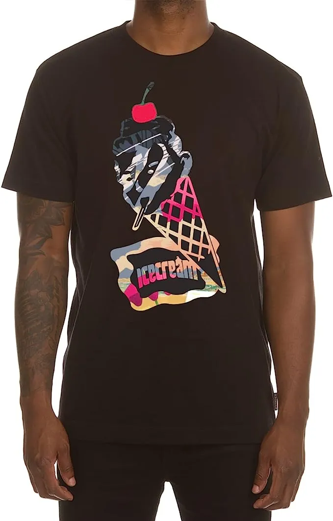 Billionaire Boys Club Ice Cream Clothing Men's Cucumber  Screen Printed T-Shirt