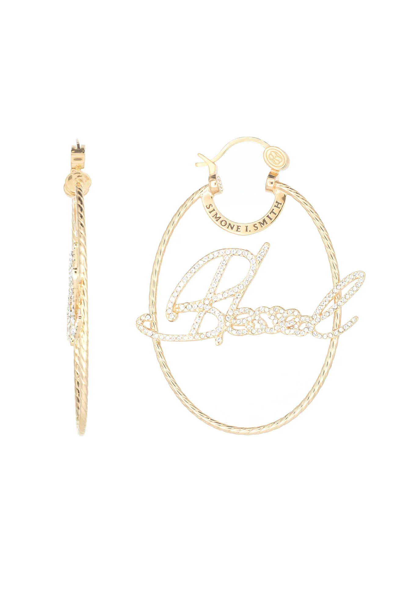 Blessed Nameplate Oval Hoops