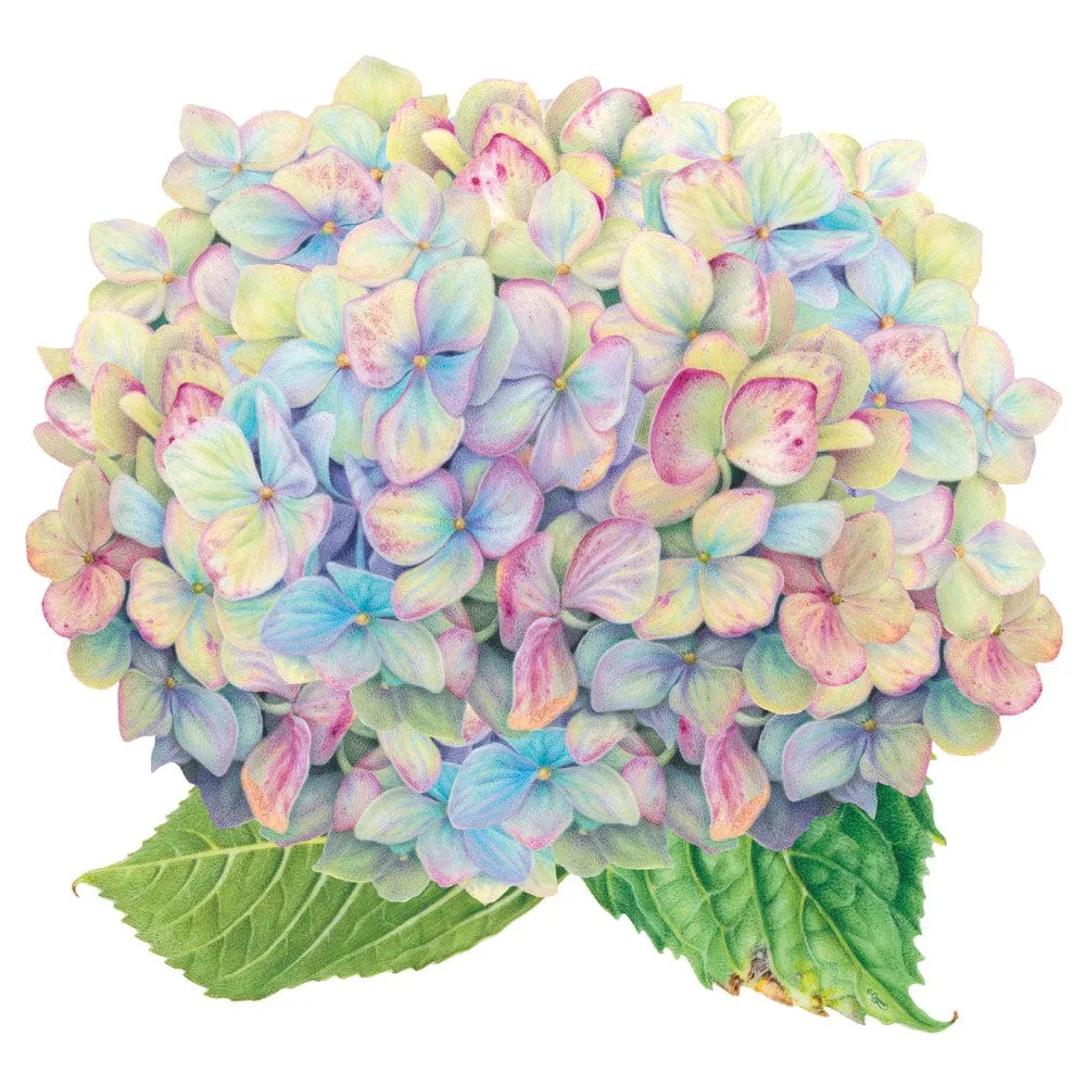 Blooming Hydrangea Die-Cut Placemat