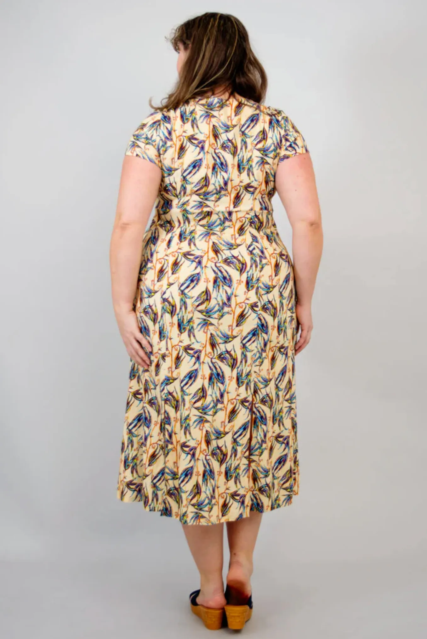 Blue Sky Morgan dress, bamboo-linen Alma print