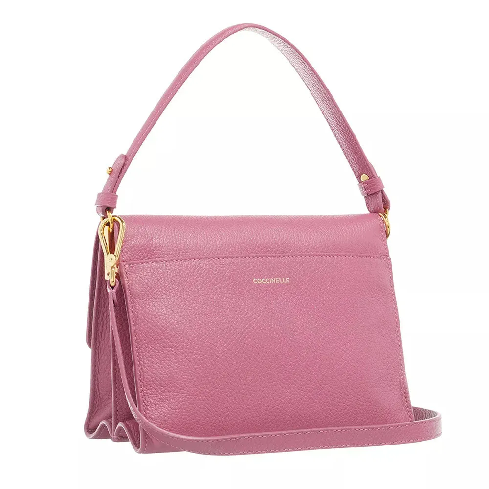 Borsa Donna a Mano con Tracolla COCCINELLE in Pelle linea Binxie colore Pulp Pink