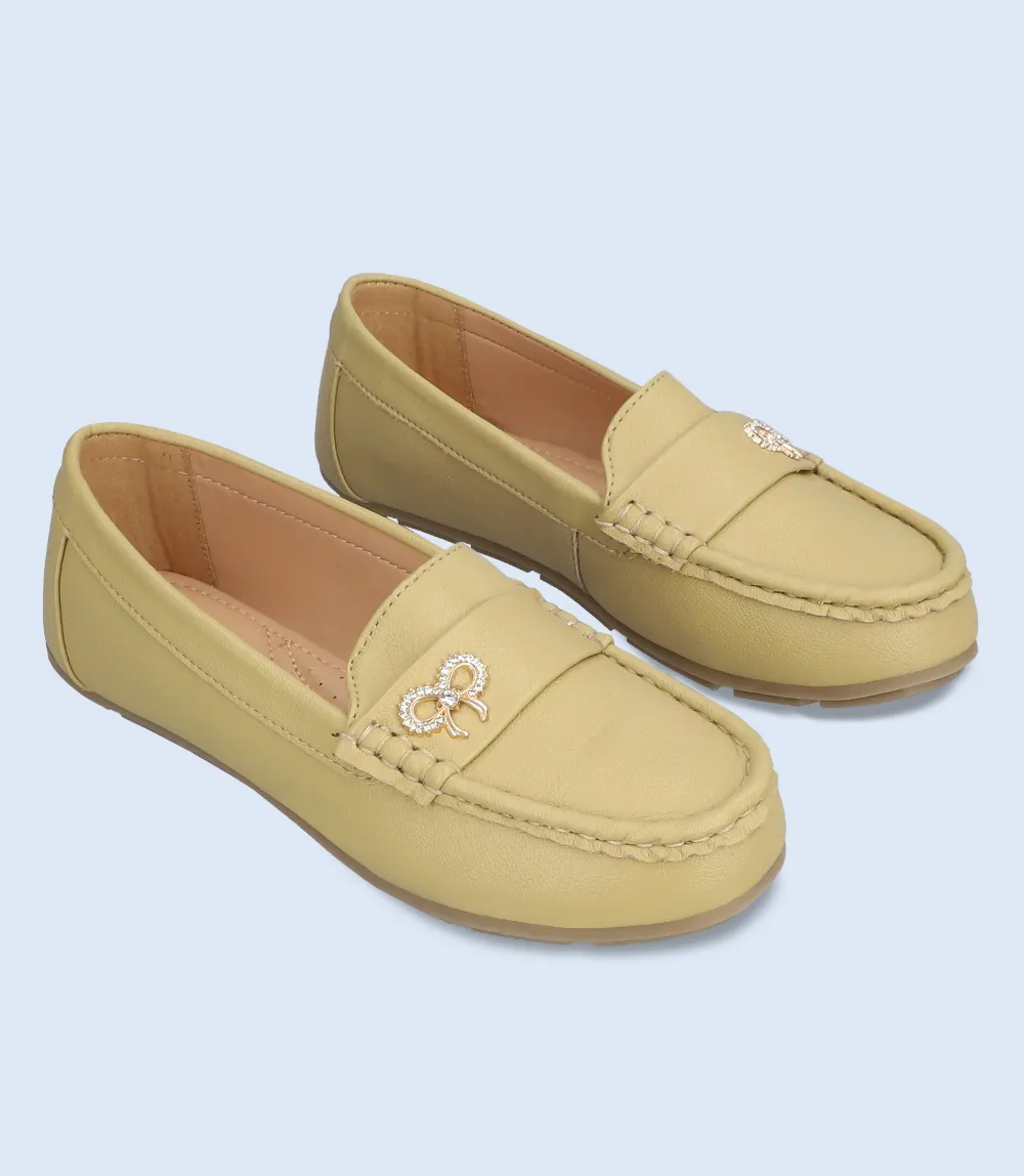 BW8882-GREEN-Women Comfort Moccasins