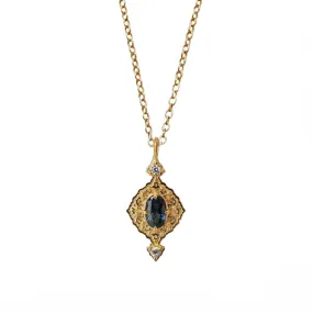 Cairo Blossom Blue Sapphire Necklace