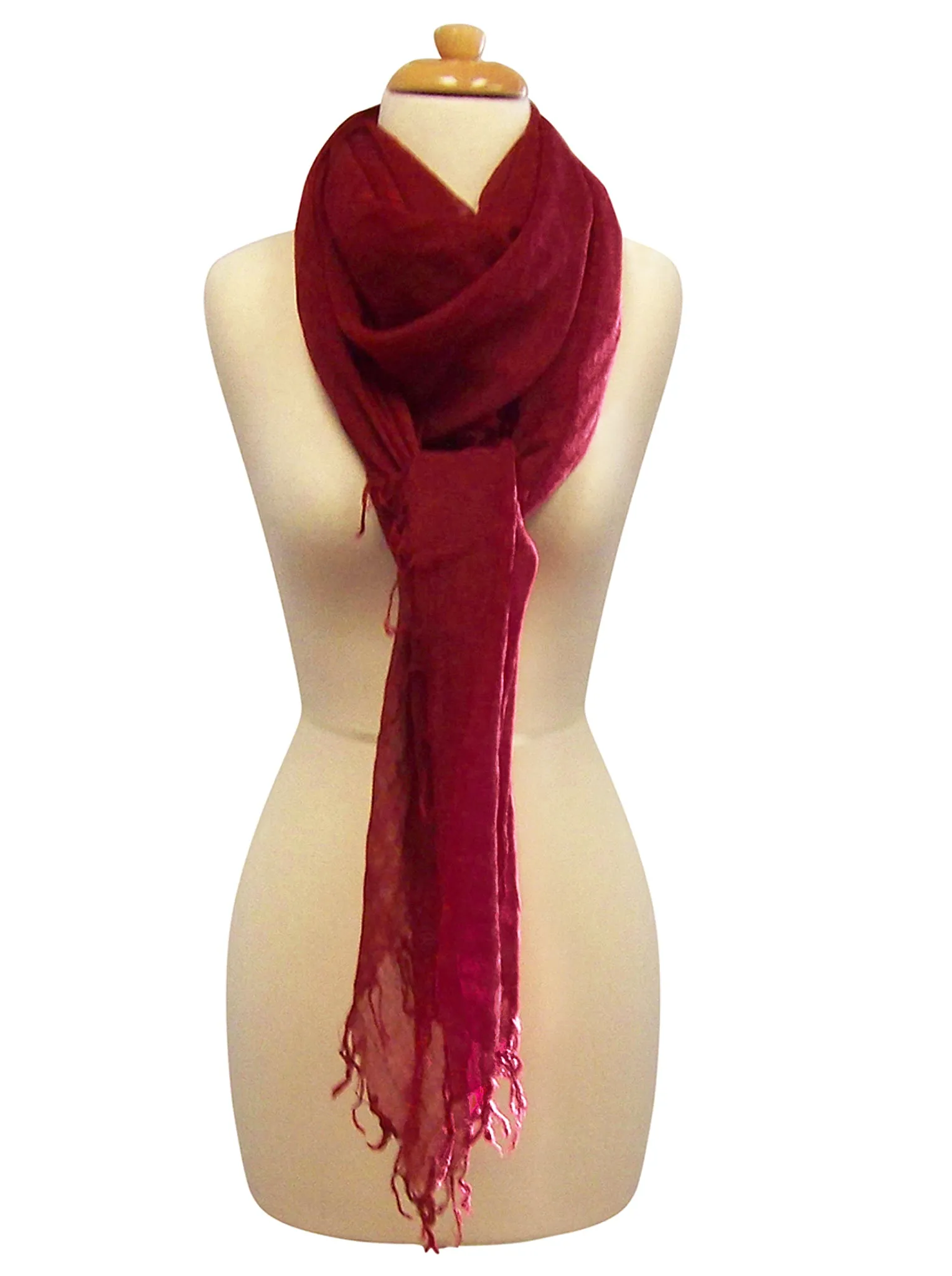 Chan Luu Cashmere and Silk Solid Scarf in Biking Red Crimson