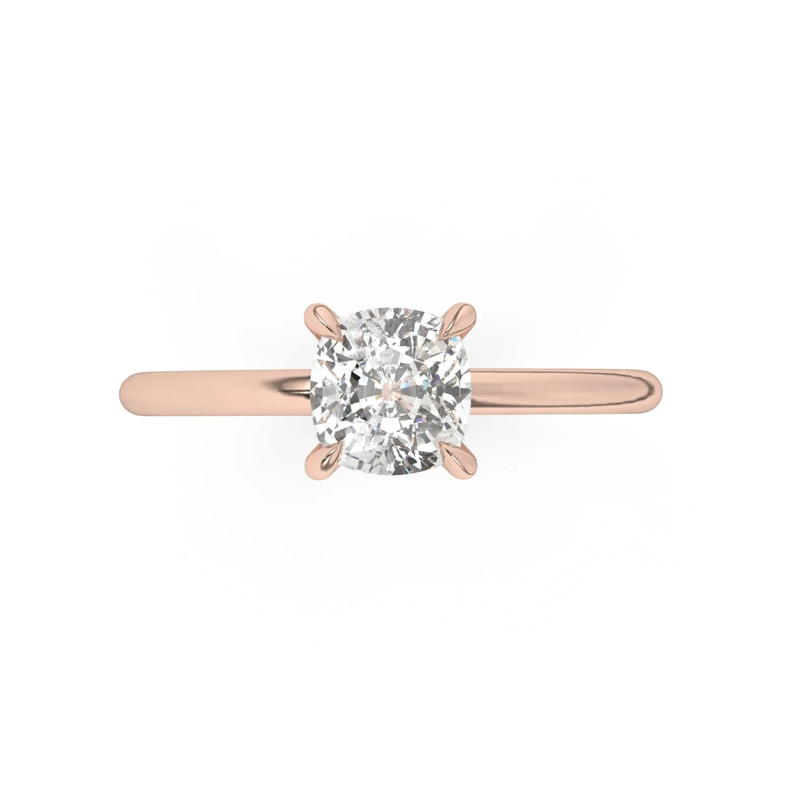 Classic Cushion Cut Solitaire Engagement Ring