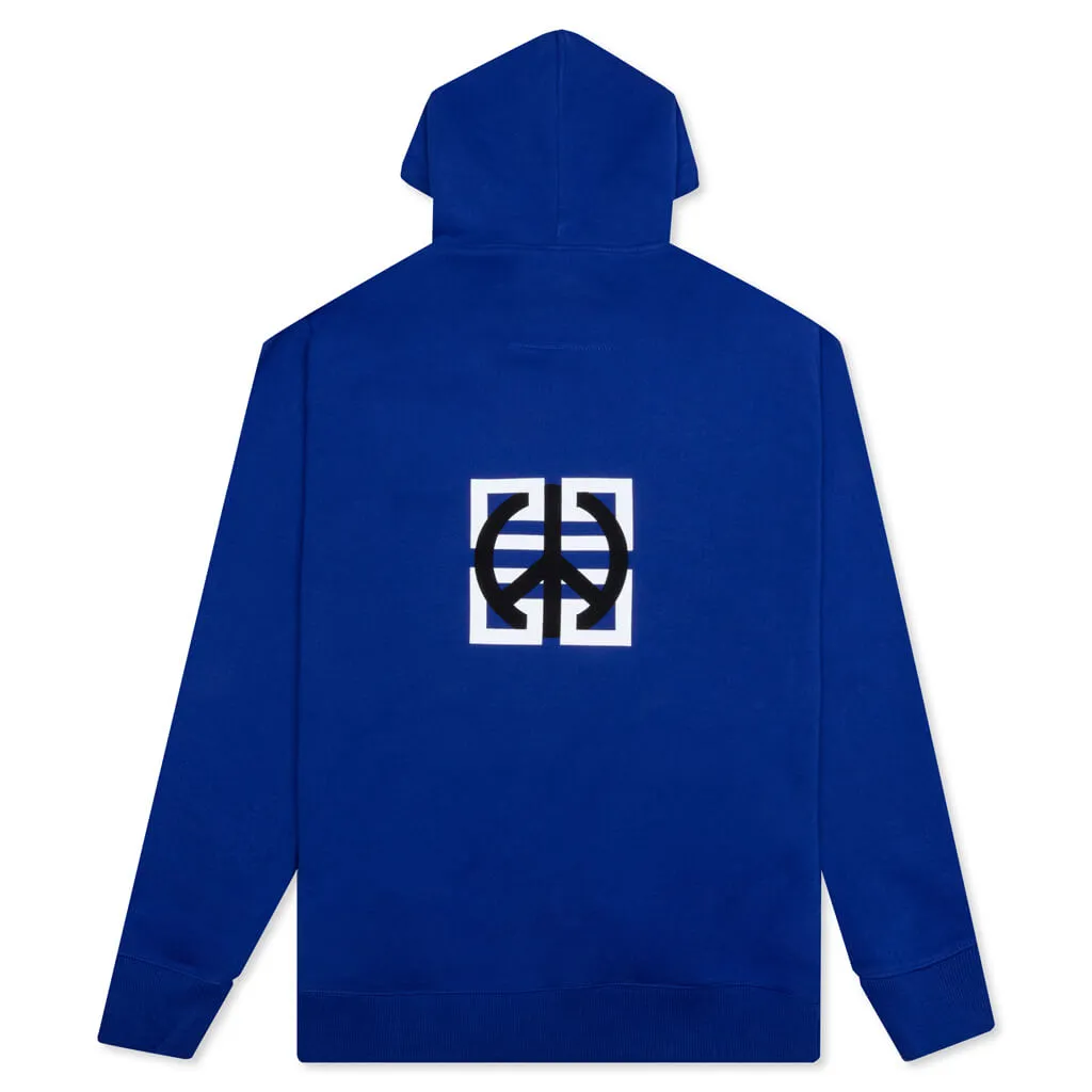 Classic Fit Branding Bonded Hoodie - Ocean Blue