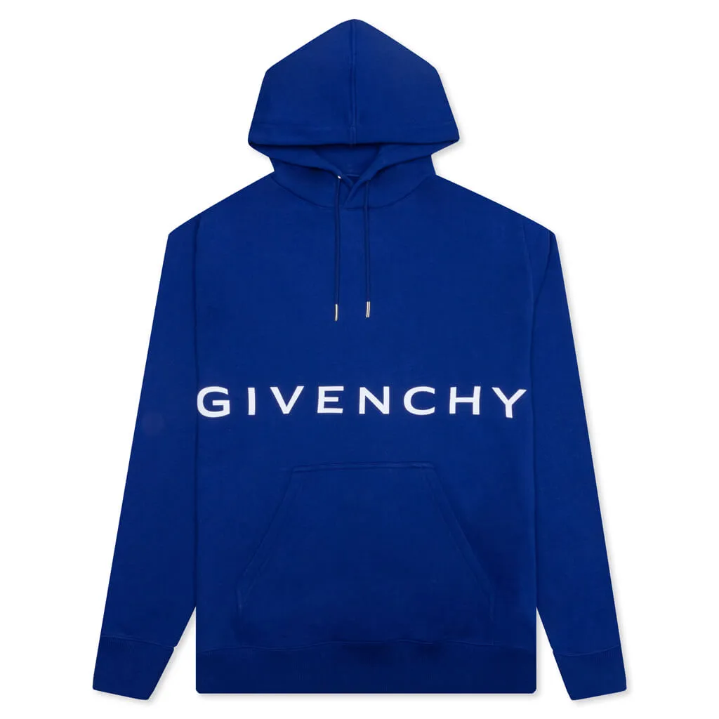 Classic Fit Branding Bonded Hoodie - Ocean Blue