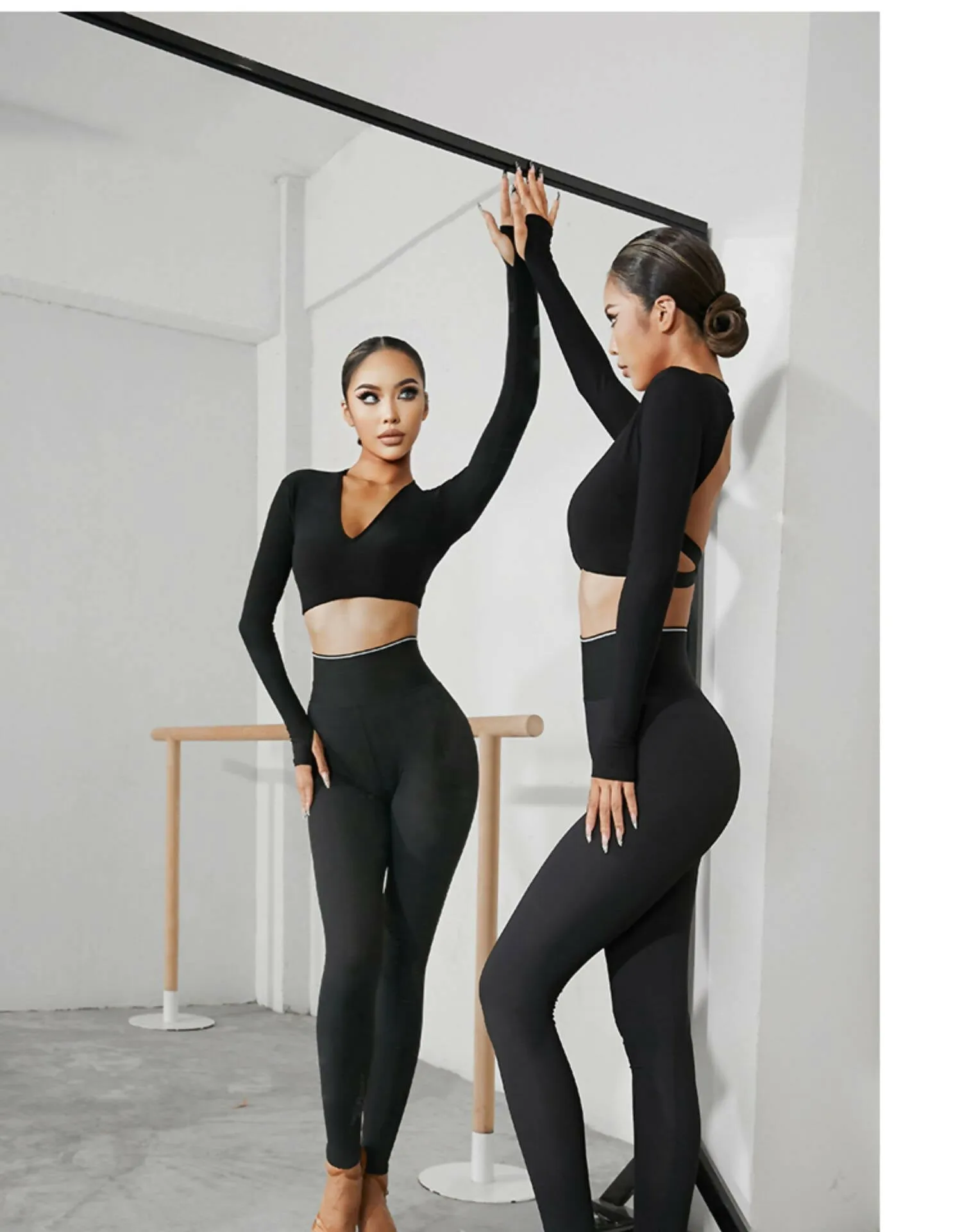 Classic Noir Dance Leggings for Ladies | 20218