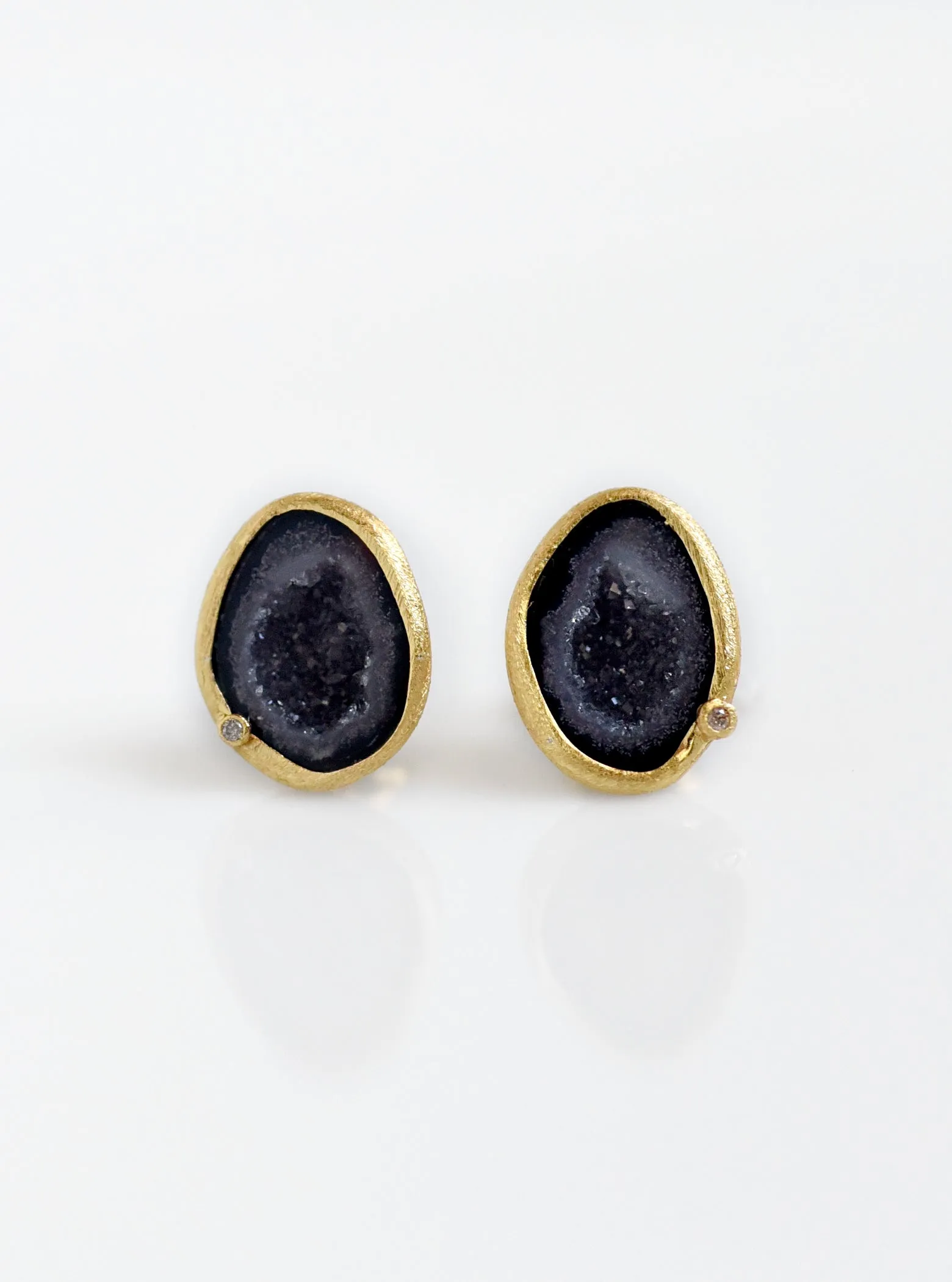 Diamond Geode Stud Earrings