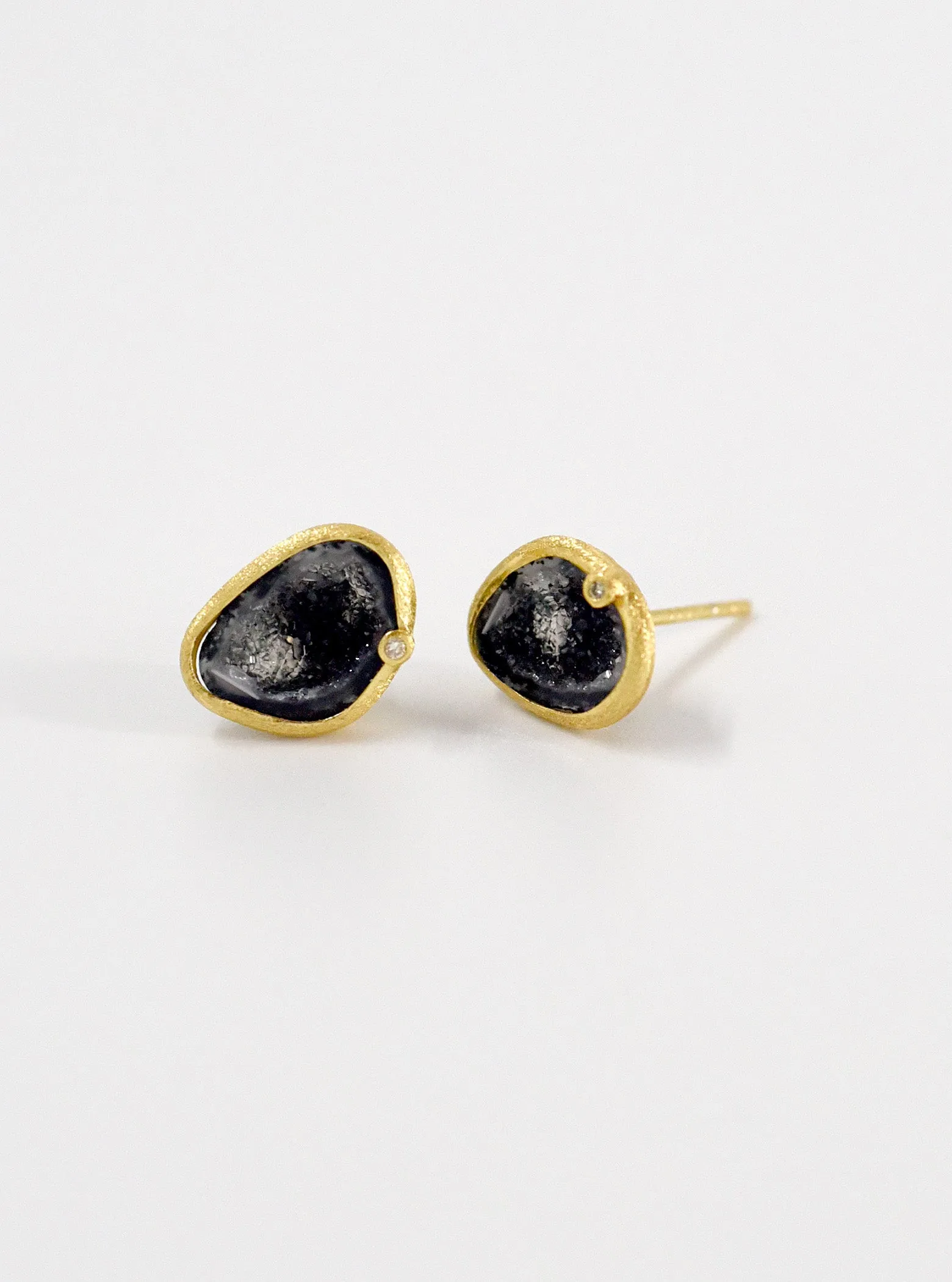 Diamond Geode Stud Earrings