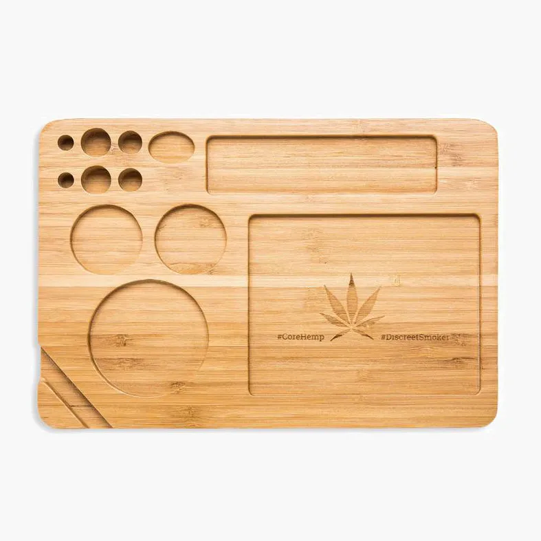 Discreet Smoker Bamboo Wooden Rolling Tray