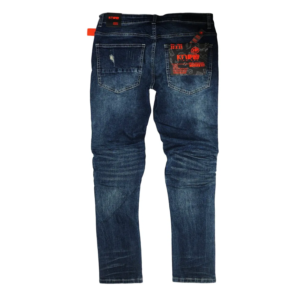 Distressed Prpl Stripe Denim (Dk Indigo) /C1