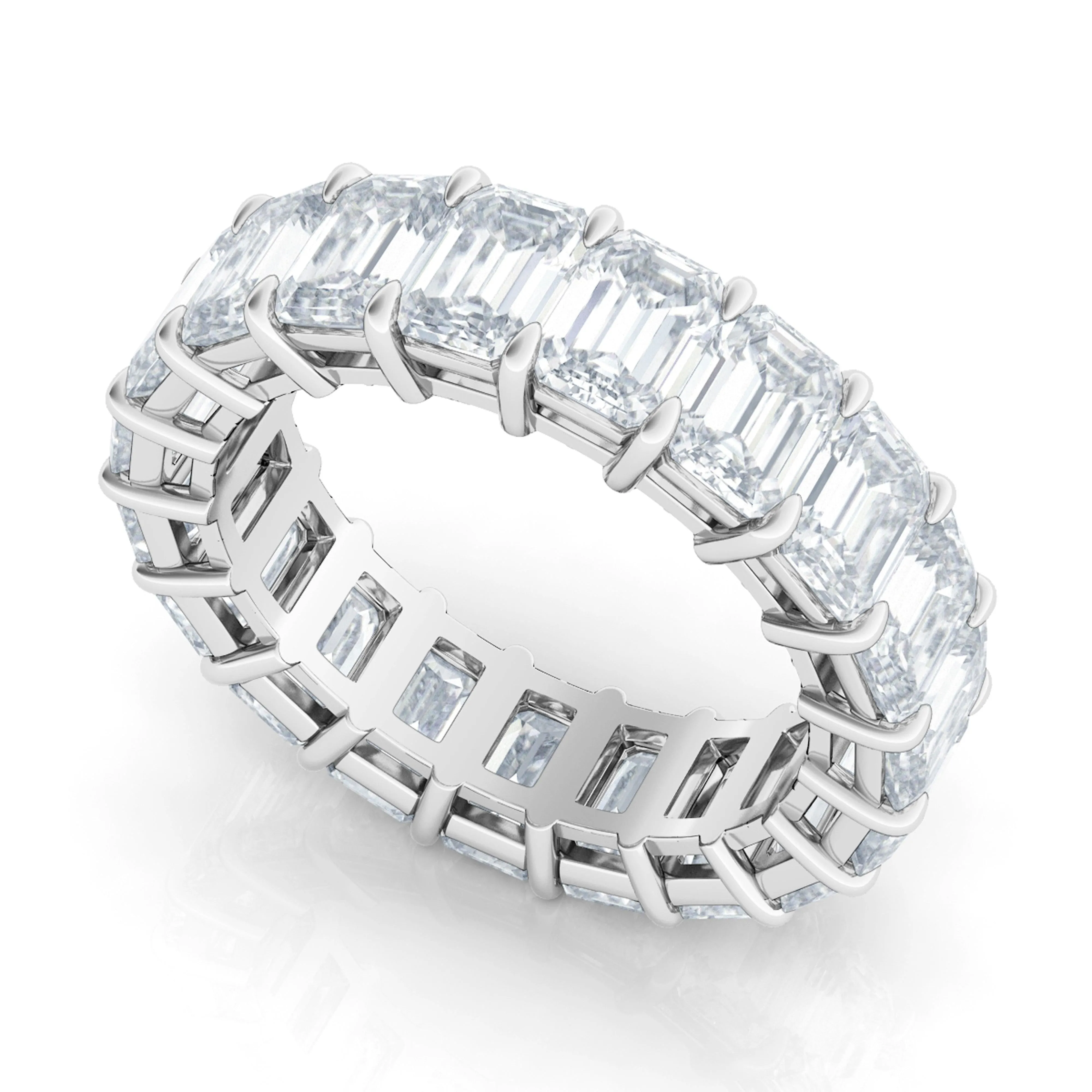 Emerald Cut Diamond Eternity Band