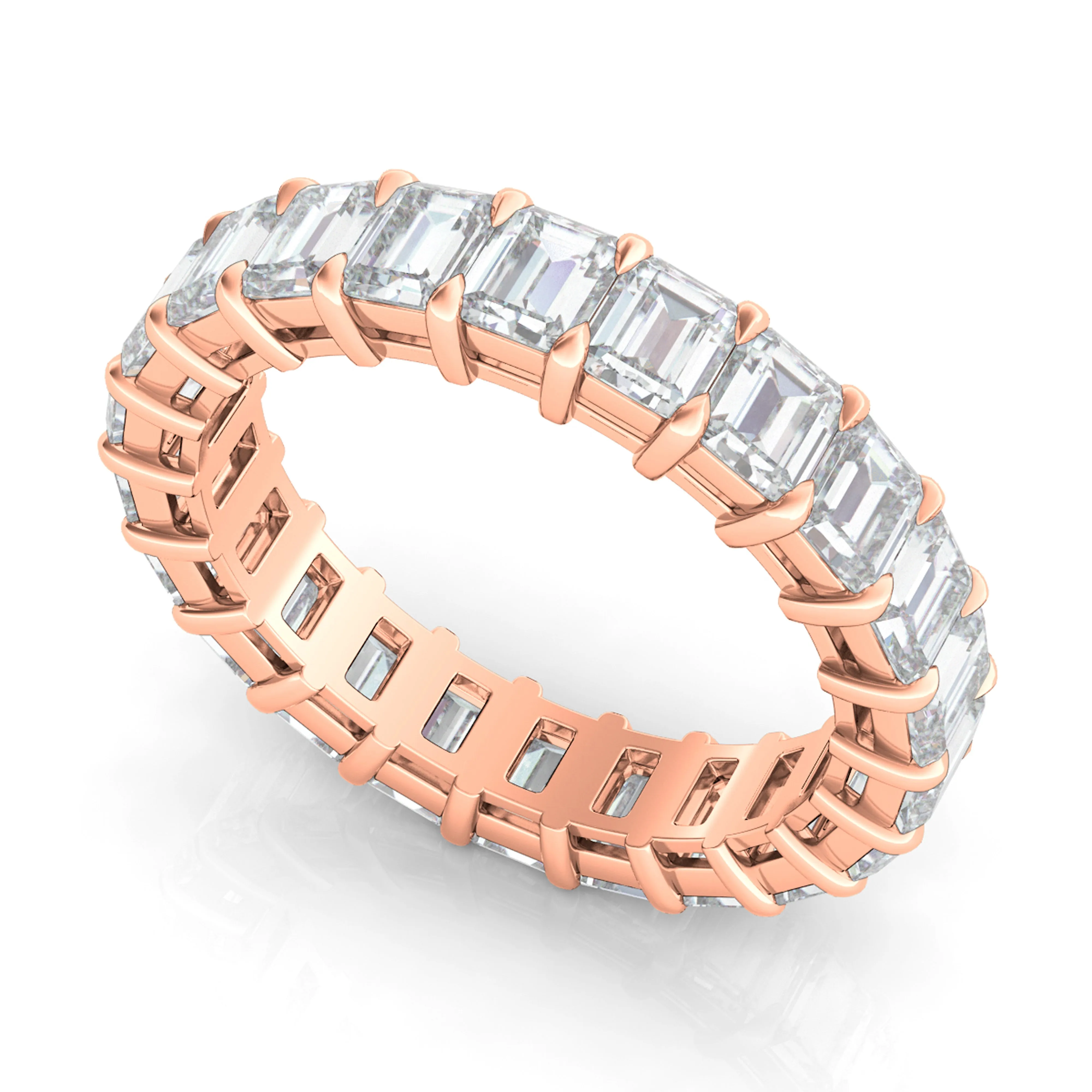 Emerald Cut Diamond Eternity Band