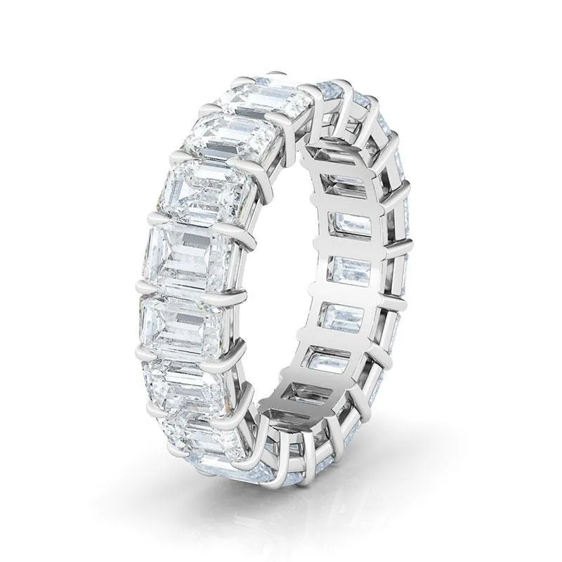 Emerald Cut Diamond Eternity Band