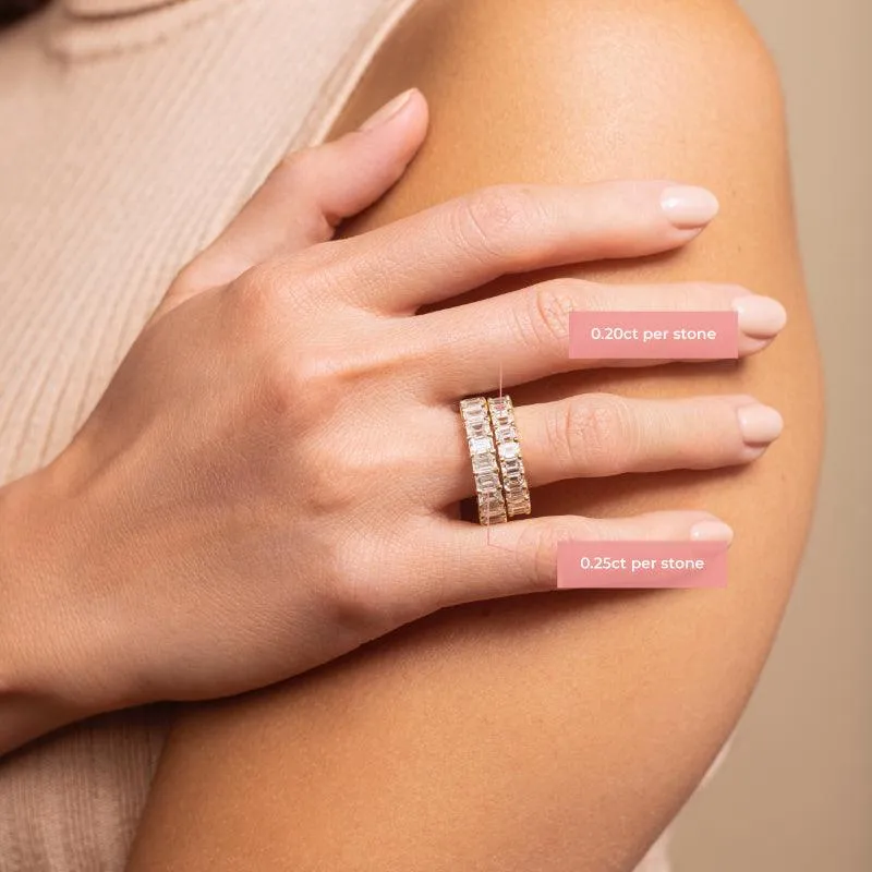 Emerald Cut Diamond Eternity Band