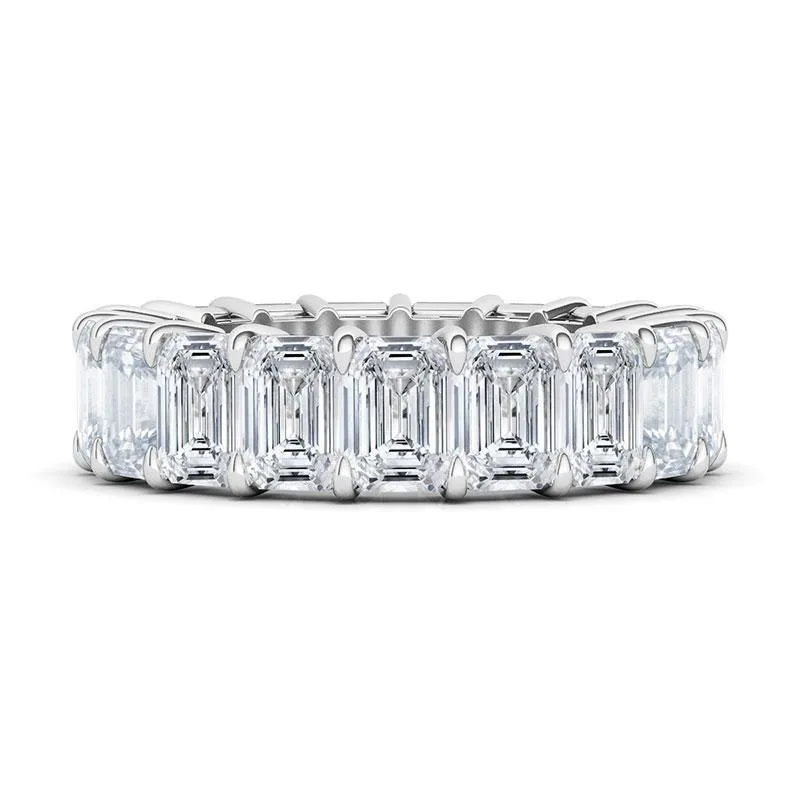 Emerald Cut Diamond Eternity Band