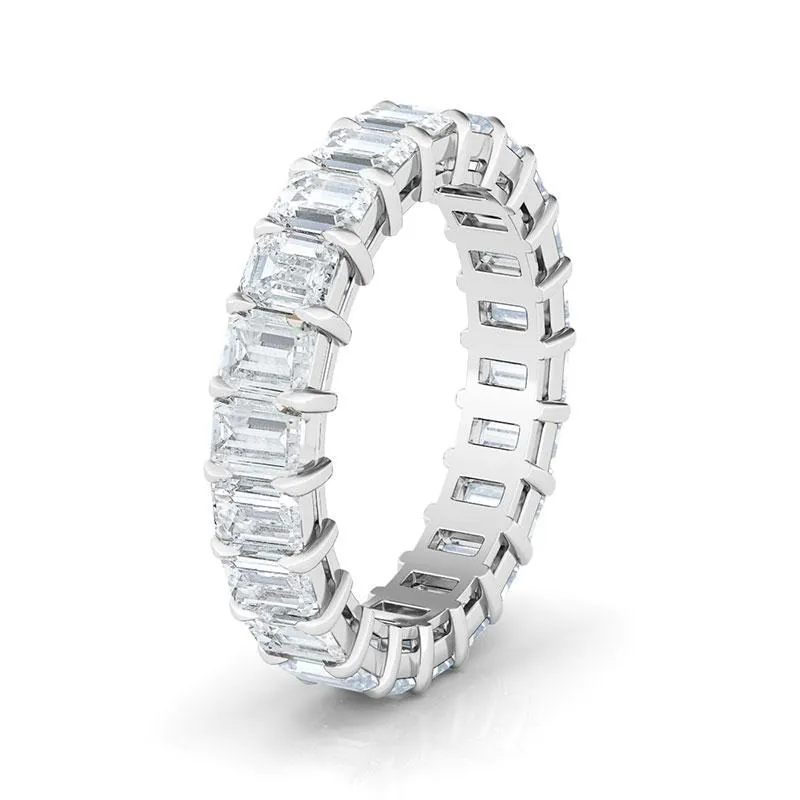 Emerald Cut Diamond Eternity Band