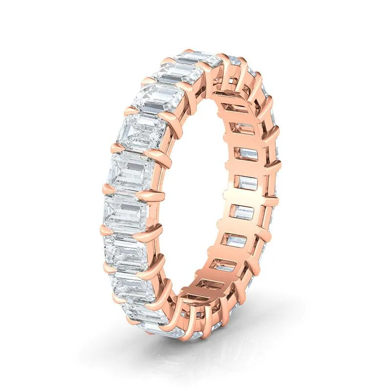 Emerald Cut Diamond Eternity Band