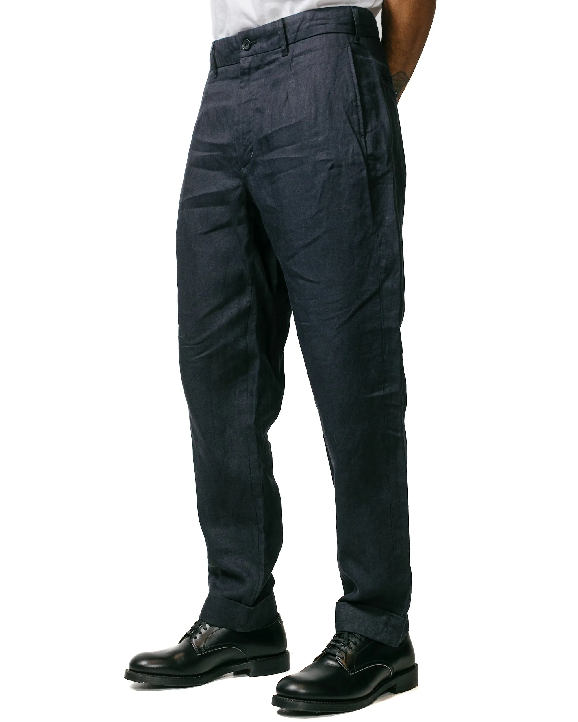 Engineered Garments Andover Pant Navy Linen Twill