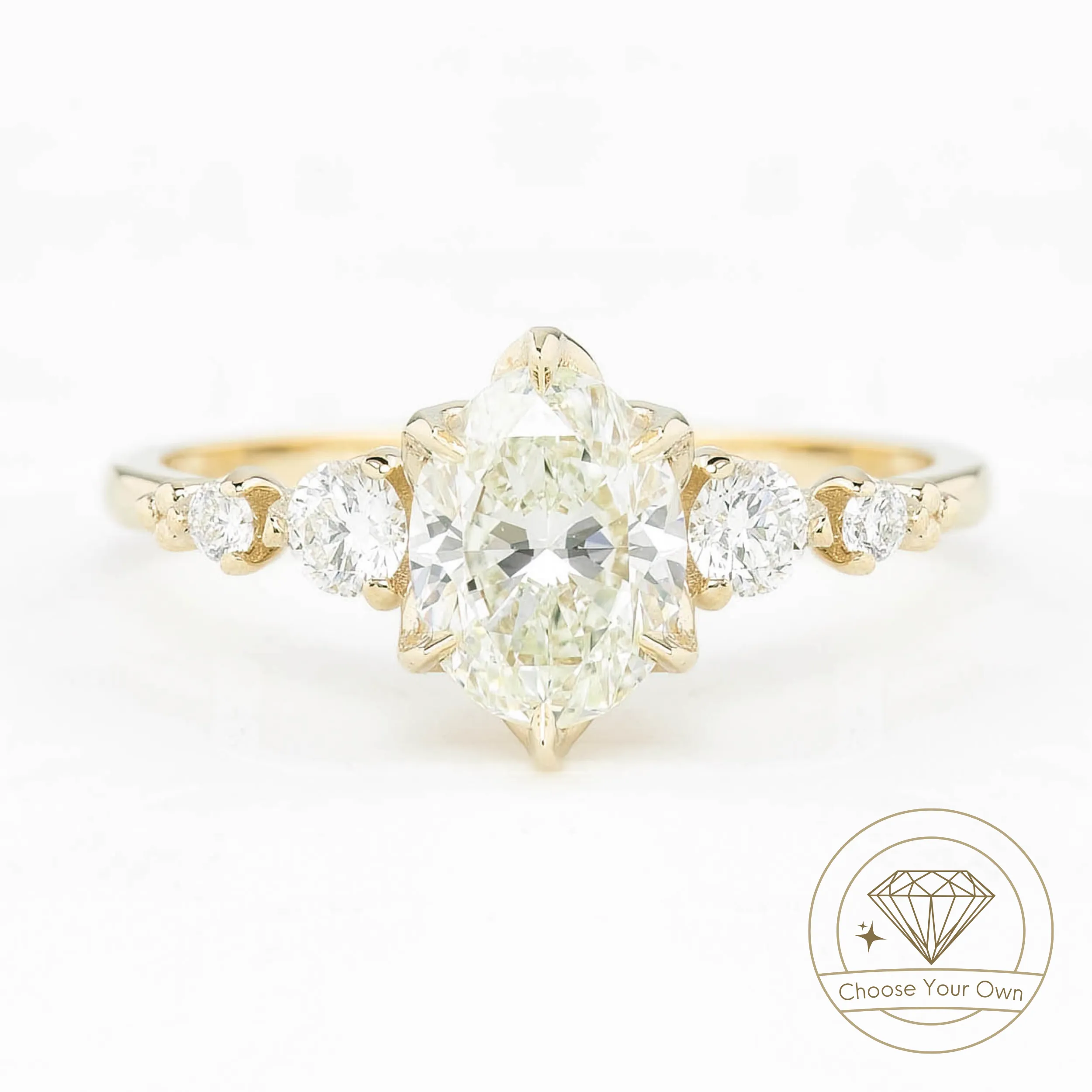 Estel Fleur Oval Diamond Ring